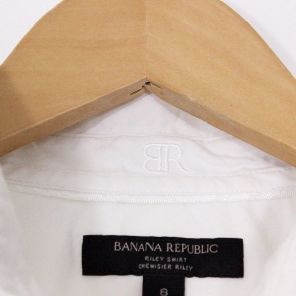 Banana Republic White Button Up - Picture 6 of 8